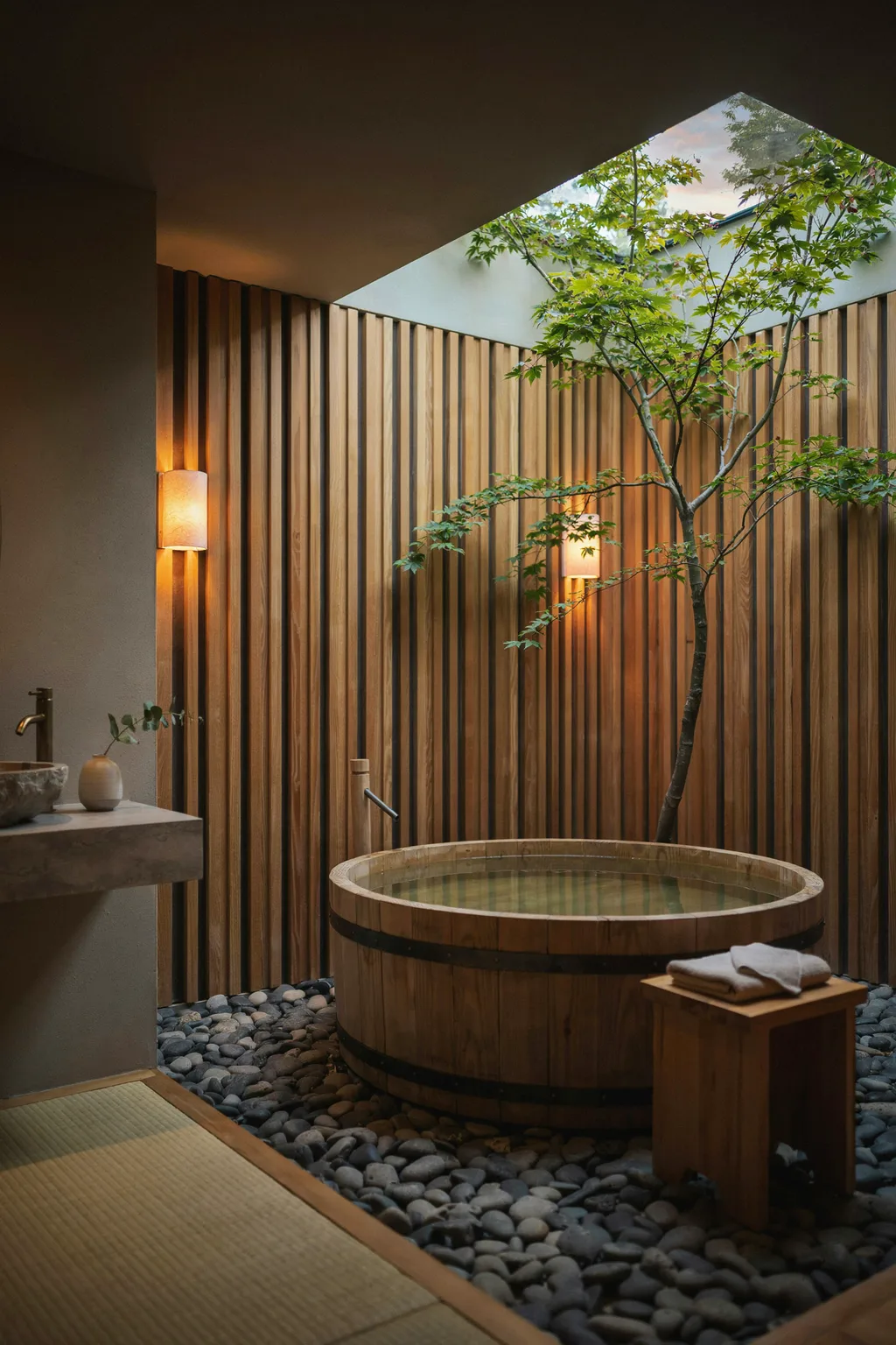 Japanese Soaking Tub Spa Bathroom