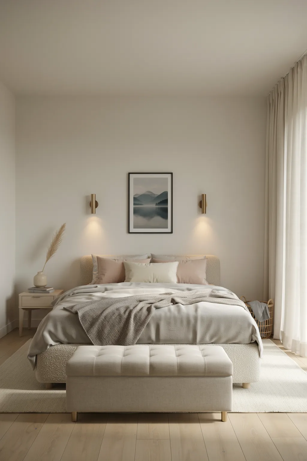 Soft Neutral Romantic Bedroom for Calm Nights