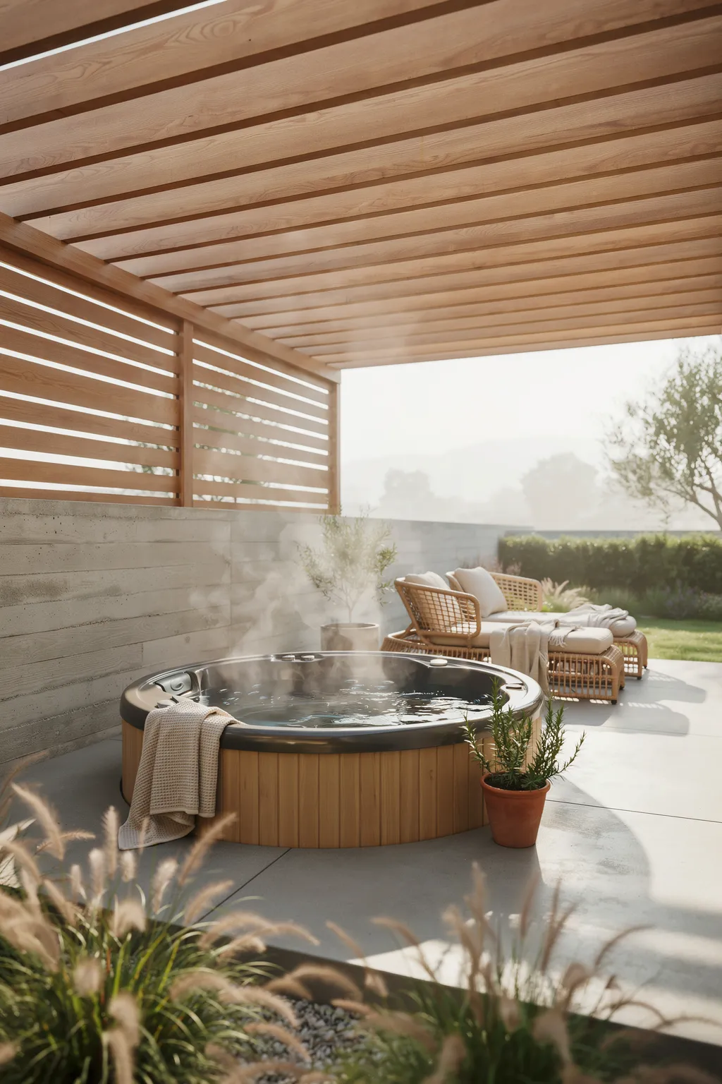 Pergola Plus Slats Equals Instant Privacy