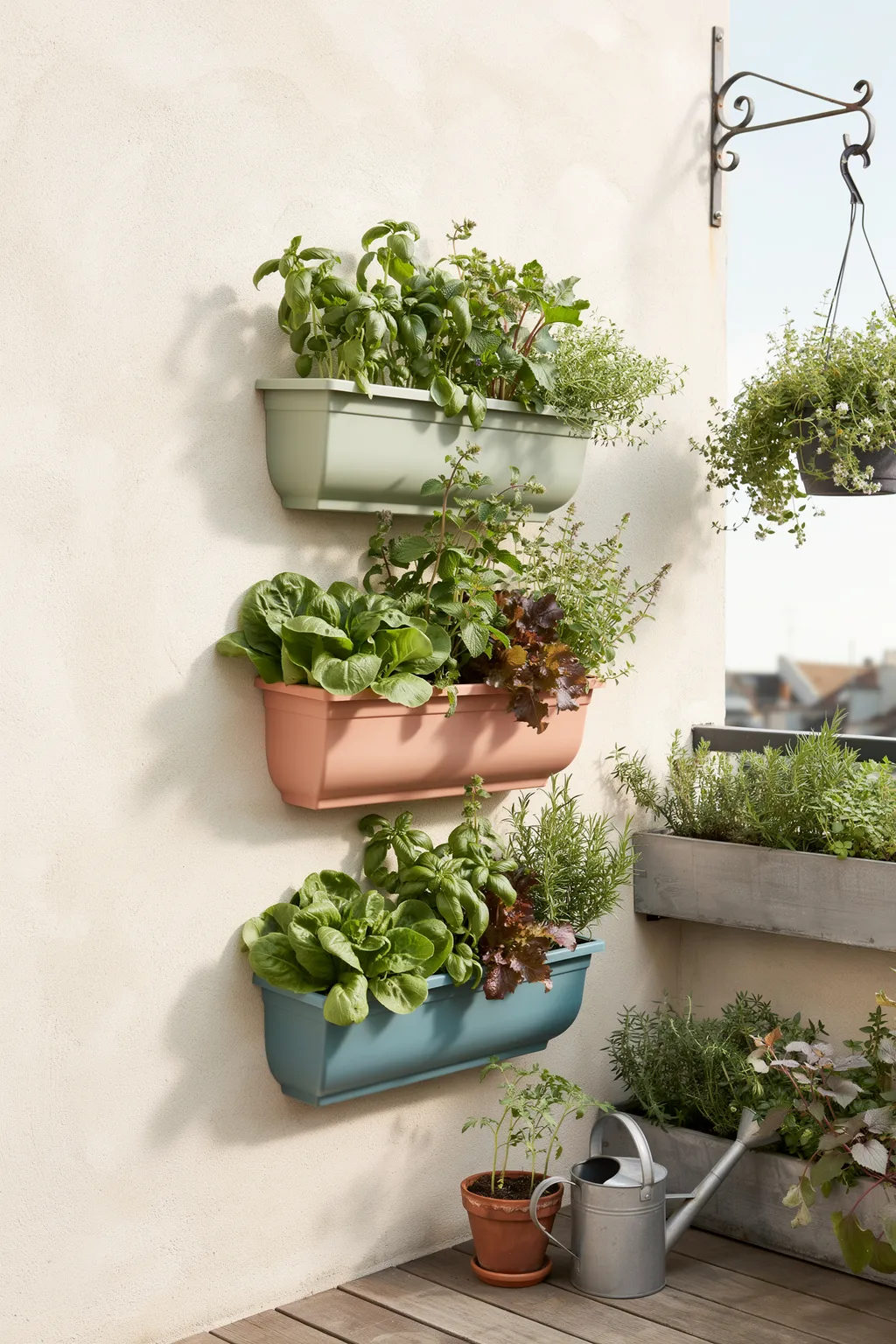 Vertical Herb Garden for Tiny Balconies