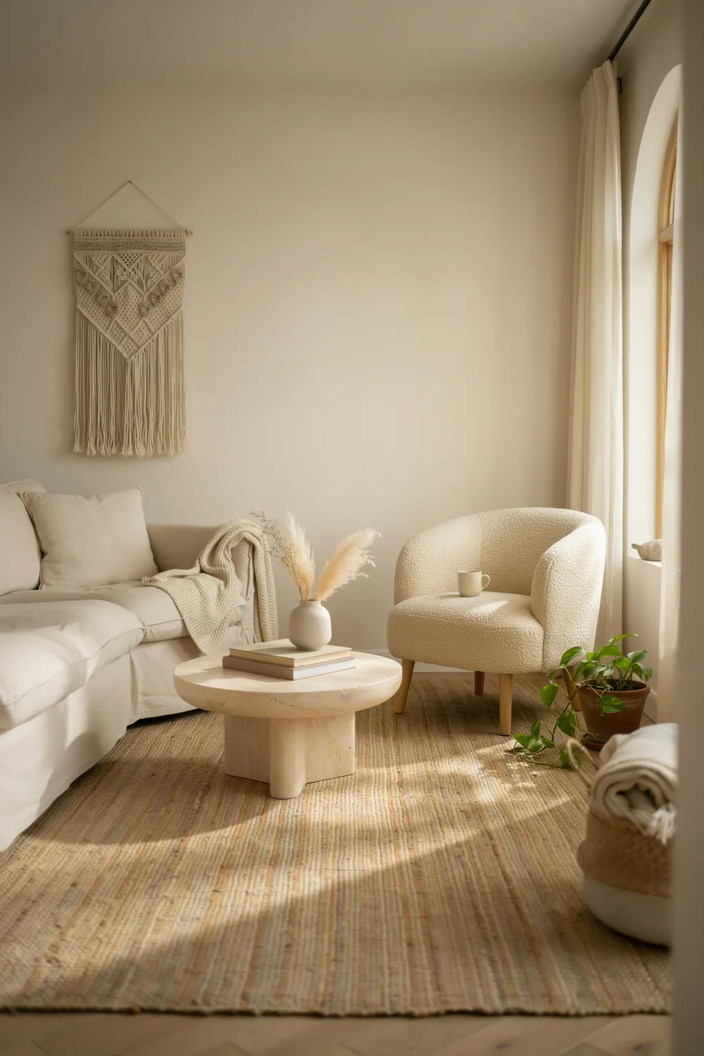 Layer Textures to Warm a White Room