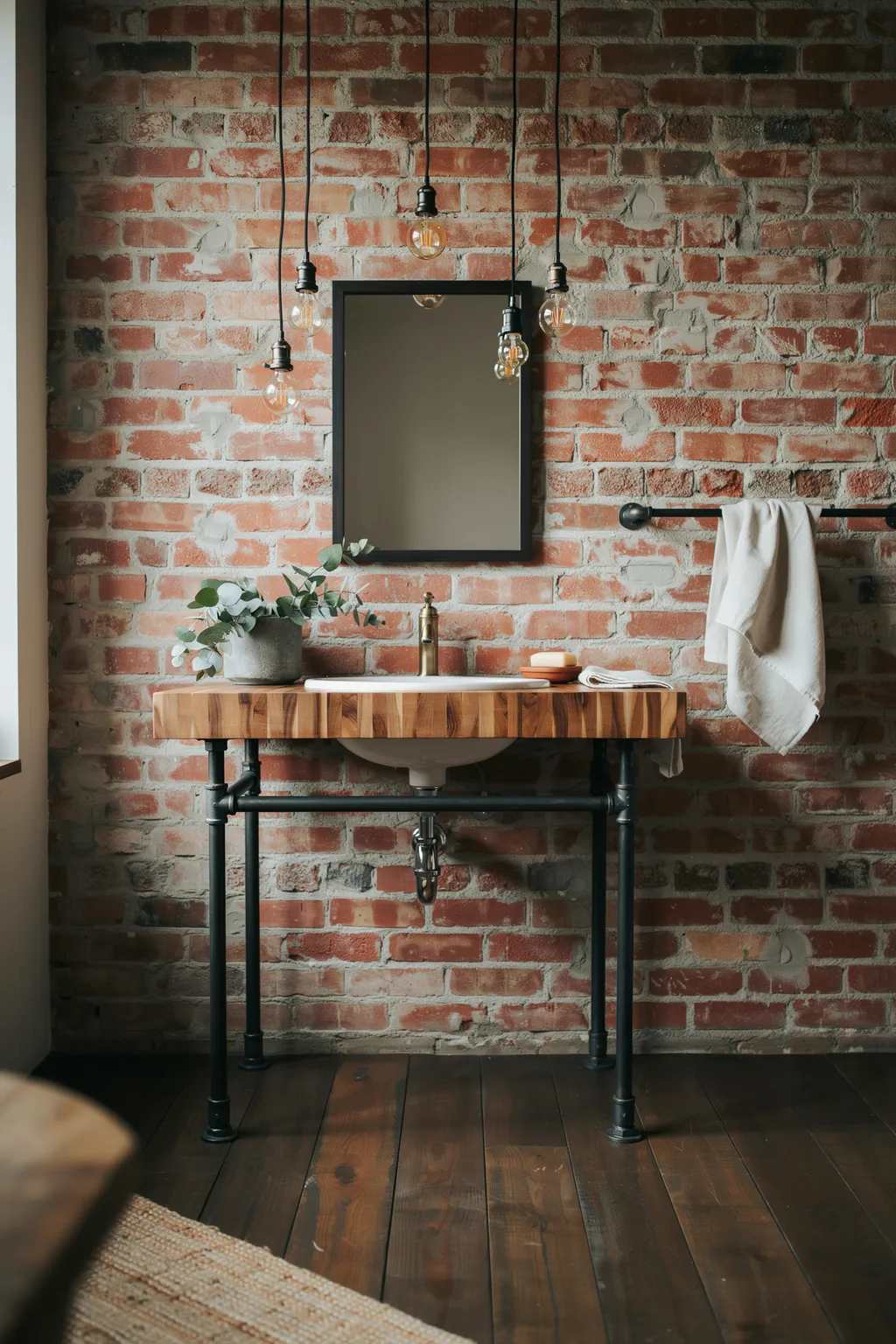 Brick And Pipe Industrial Farmhouse