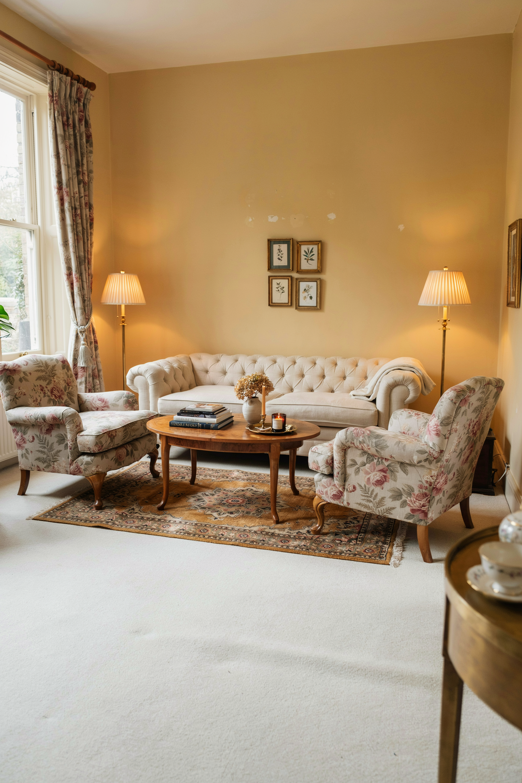 Classic Buttery Yellow Living Room Walls