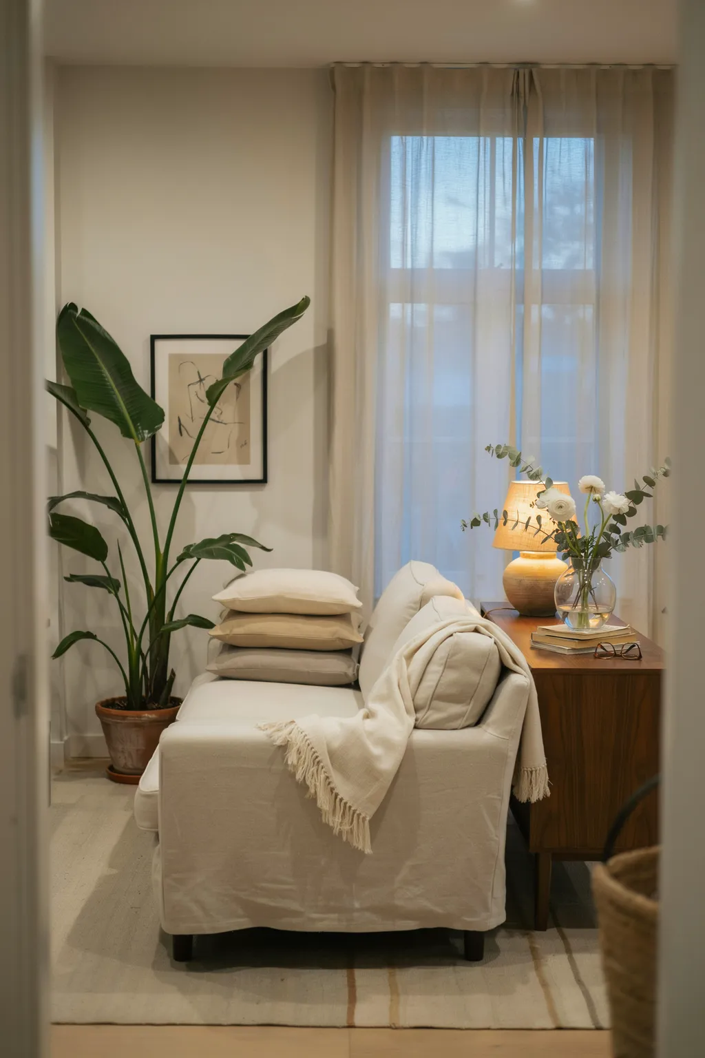Warm a Room With Lamplight and a Plant