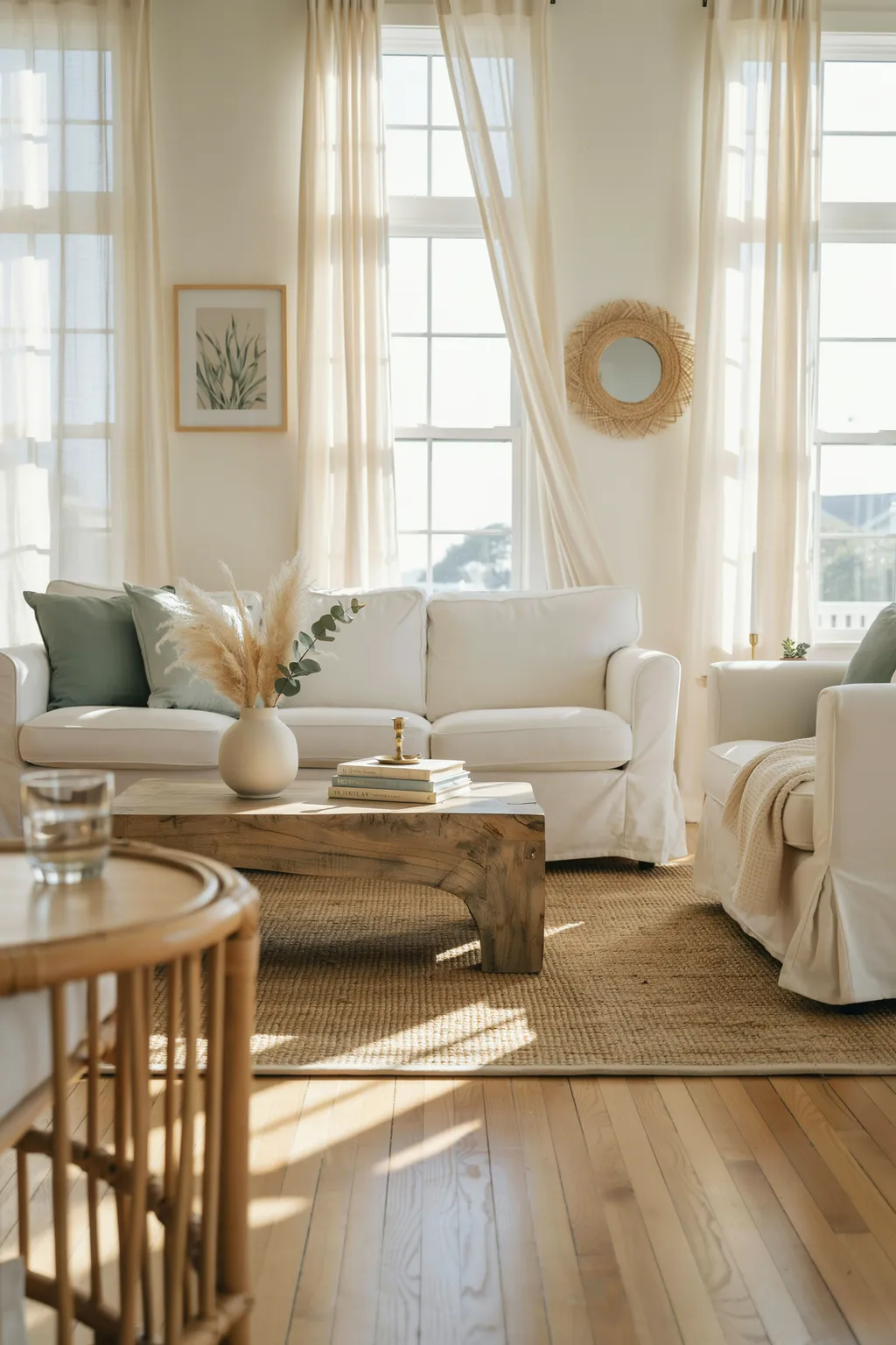 Coastal Living Room That Feels Airy