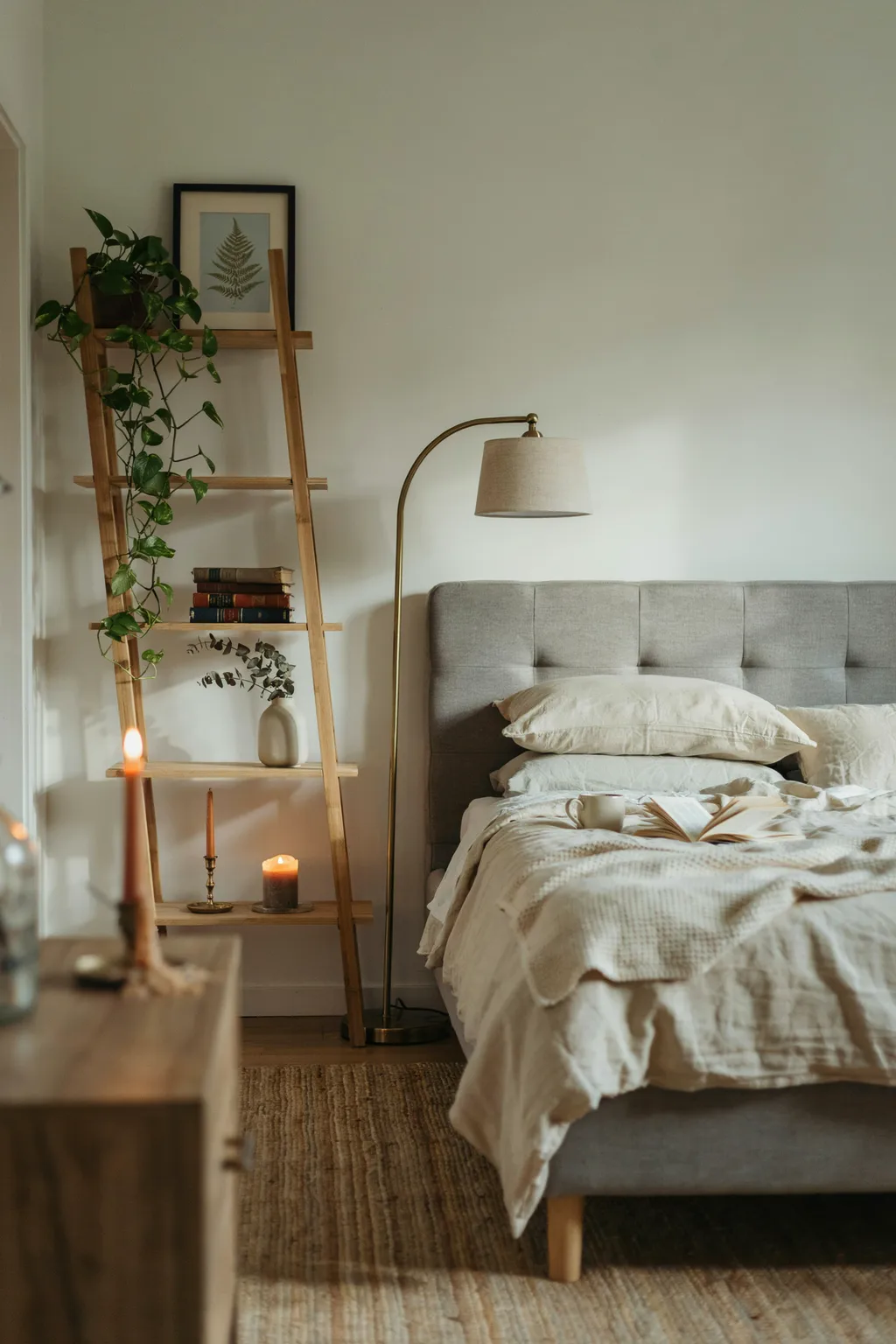 Ladder Shelf Nightstand That Goes Vertical