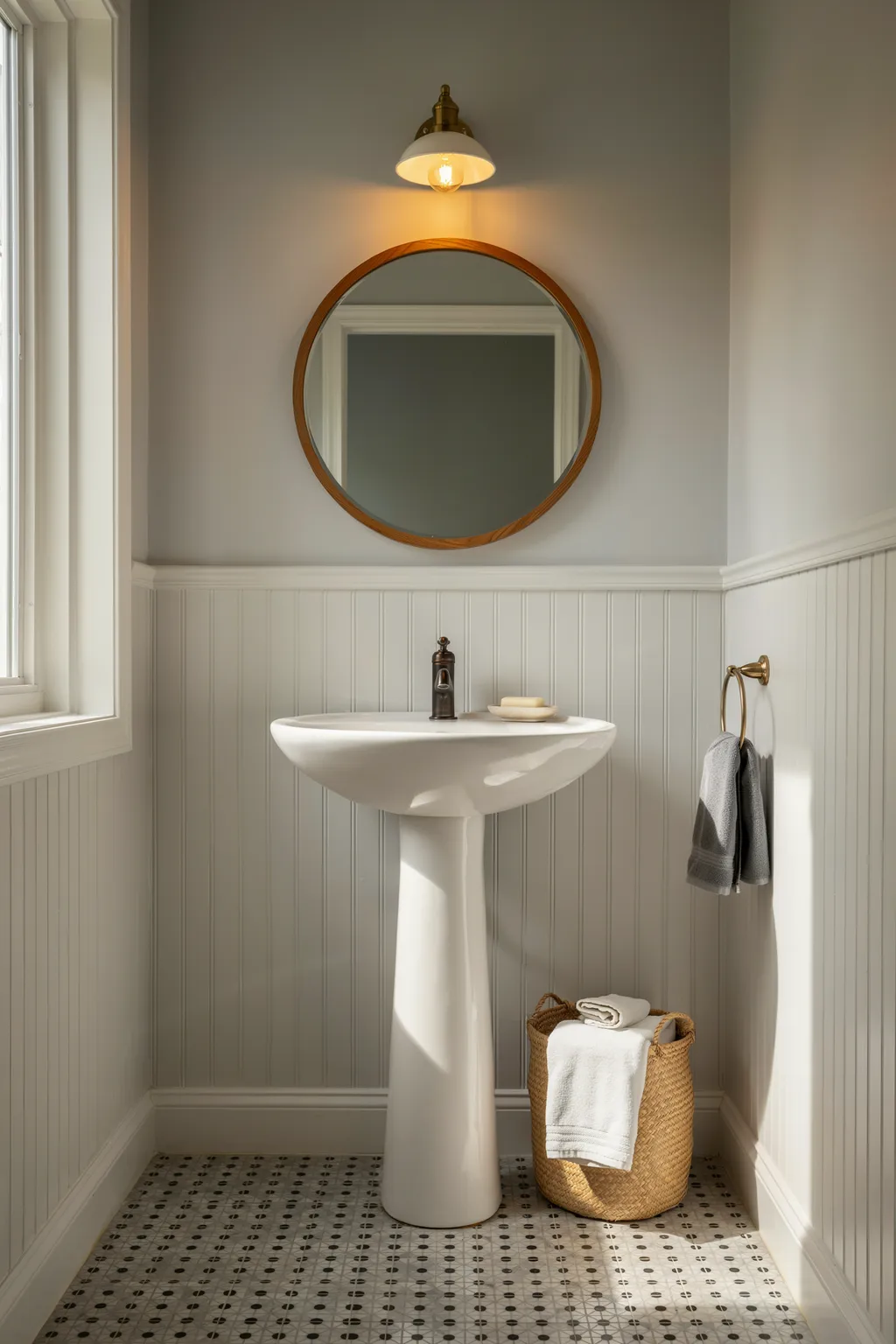 Keep a Powder Room Simple and Airy