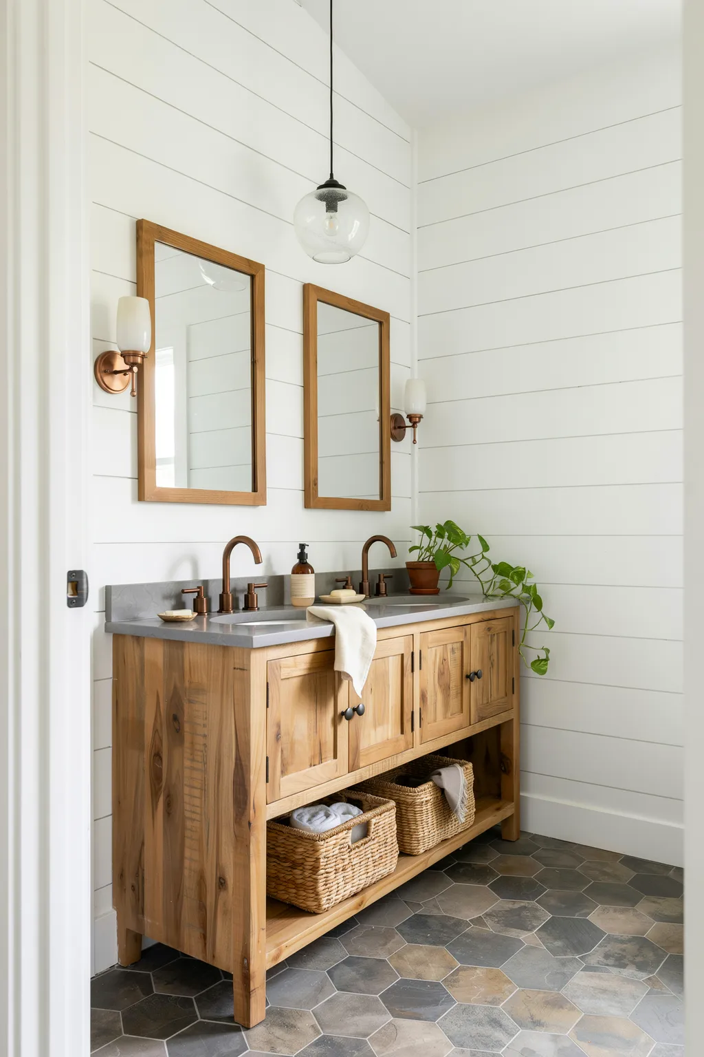 Reclaimed Wood Double Vanity