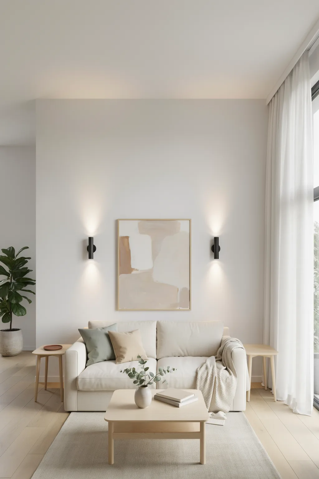 Mount Slim Vertical Sconces to Clear Up Floor Space
