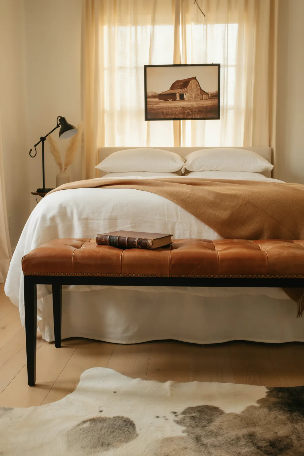 The Leather Bench Every Western Room Needs