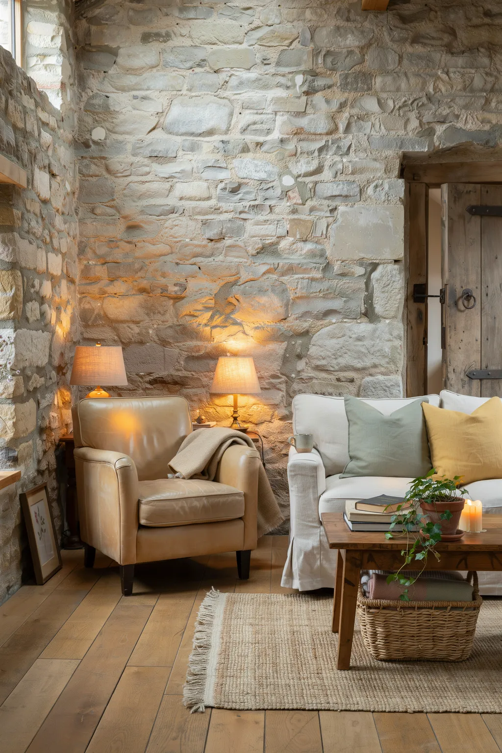 Mix a Leather Chair With a Linen Sofa