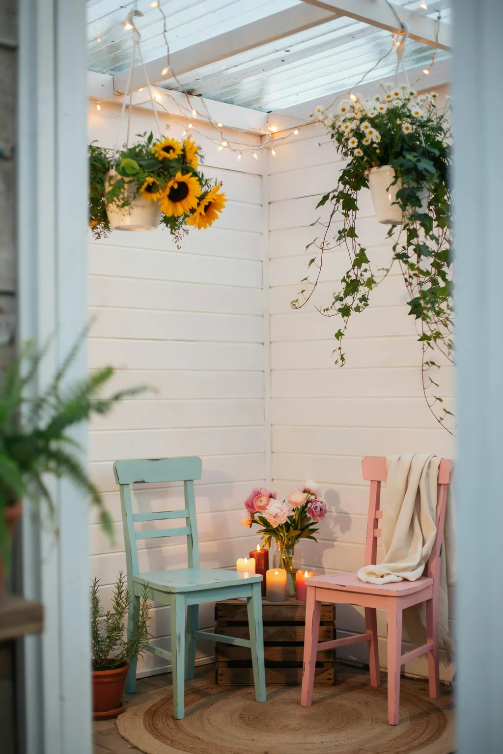 Pastel Chairs And A Crate Table