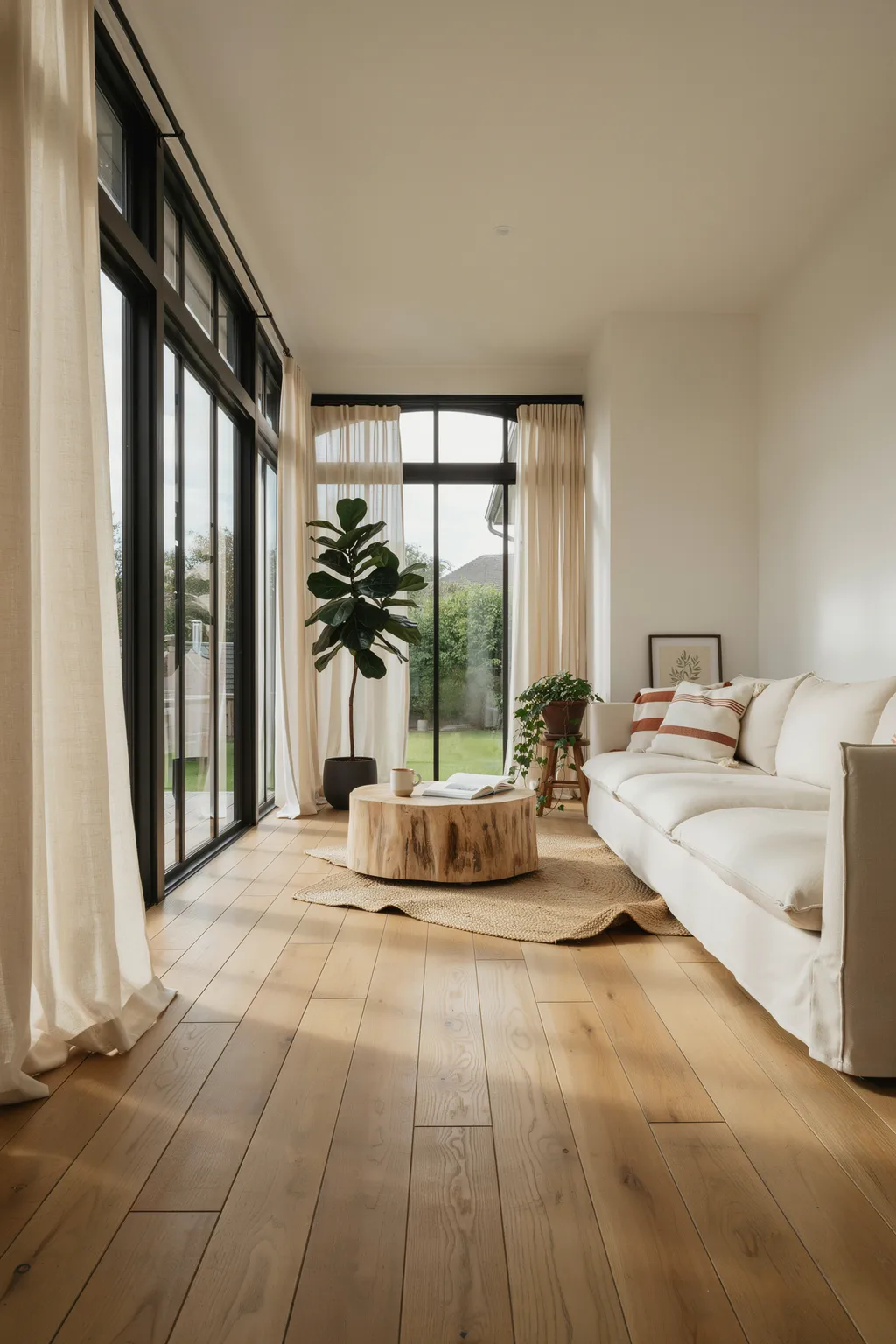 Black-Framed Sunroom Off the Patio