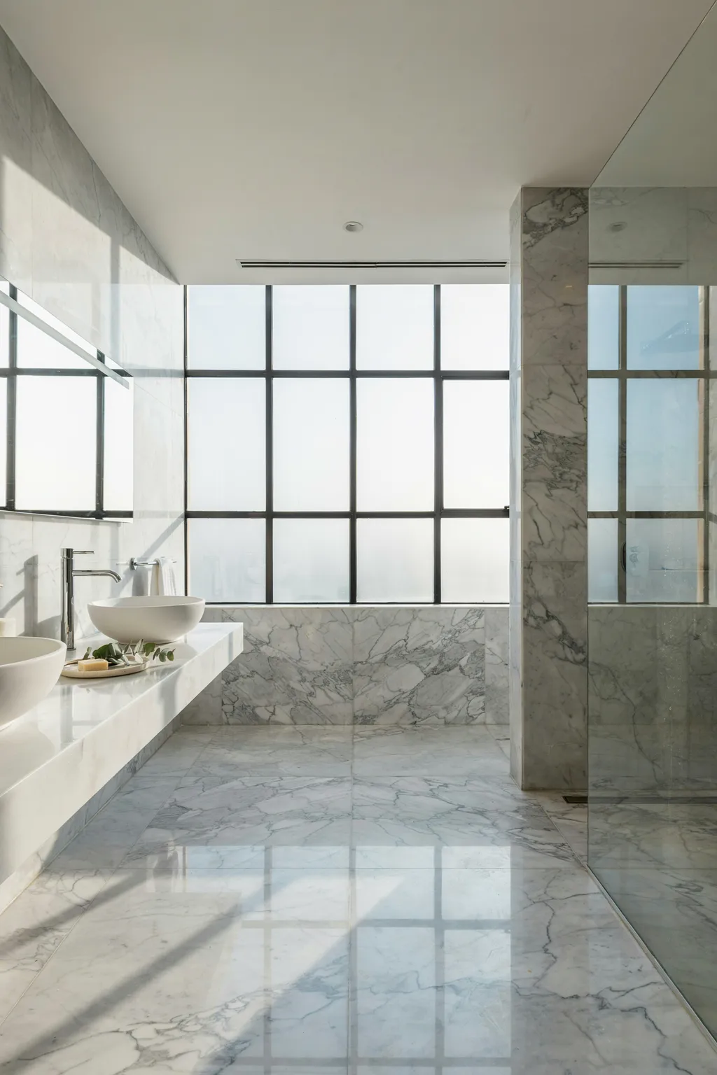 White Marble Spa Bathroom Ideas