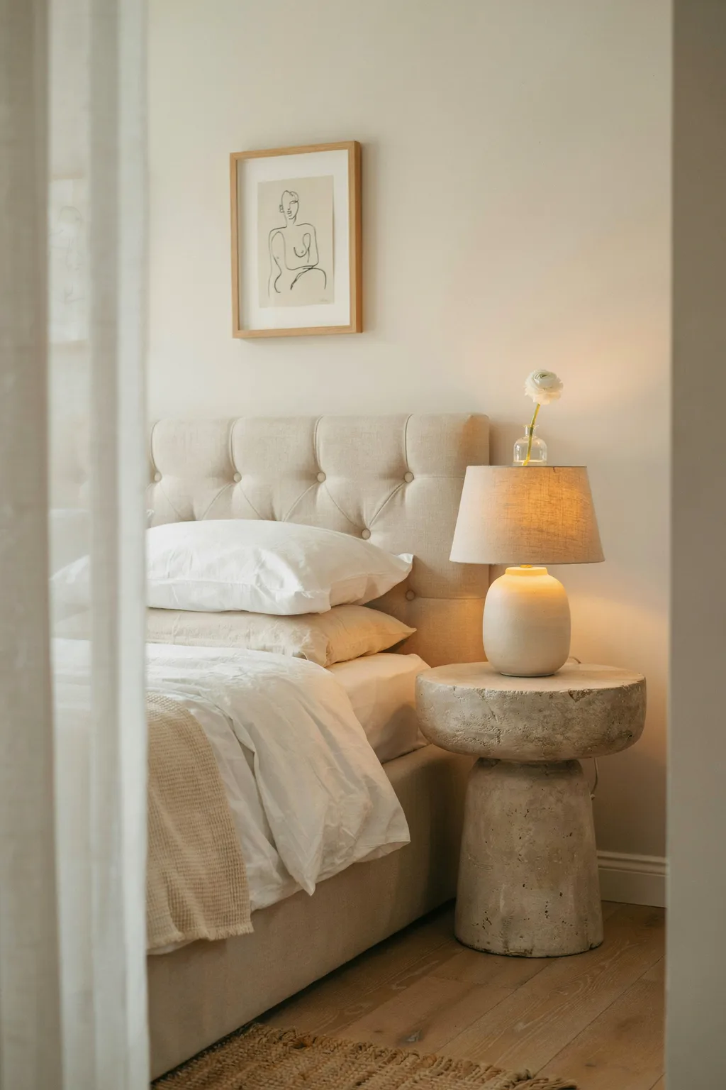 Minimalist Pedestal Nightstand For Small Rooms