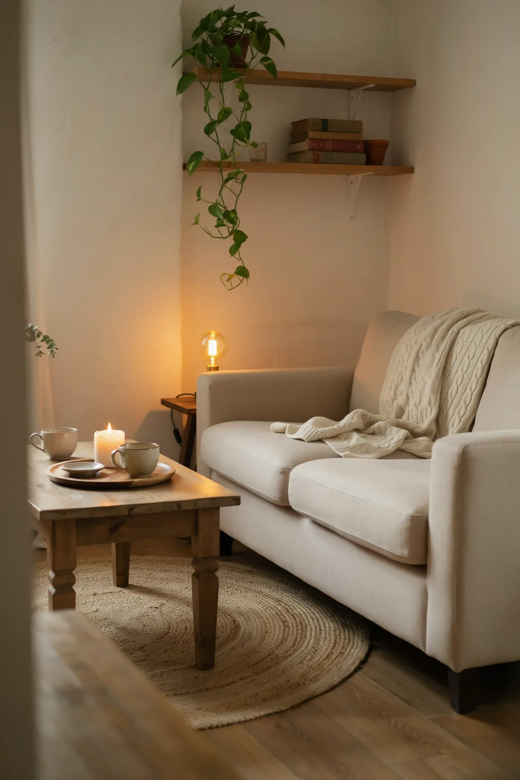 Build a Candlelit Corner With Chunky Knits