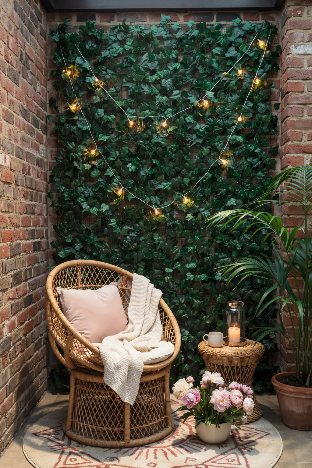 Rattan Egg Chair Reading Nook