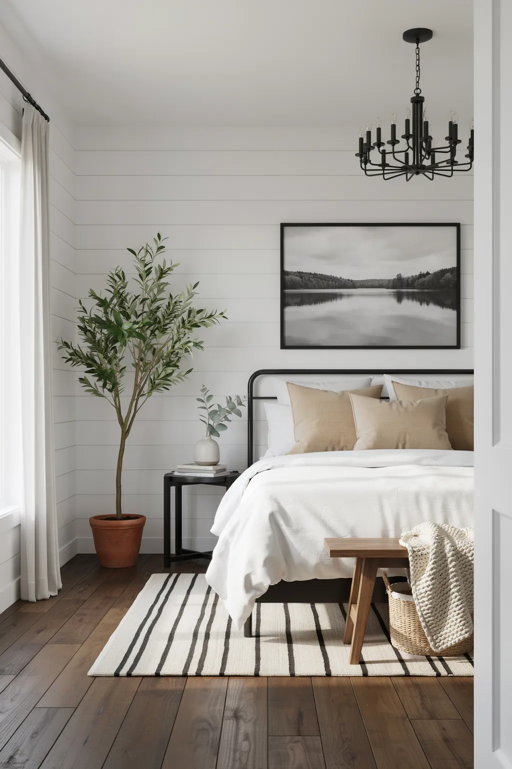 Airy Farmhouse Metal Bed