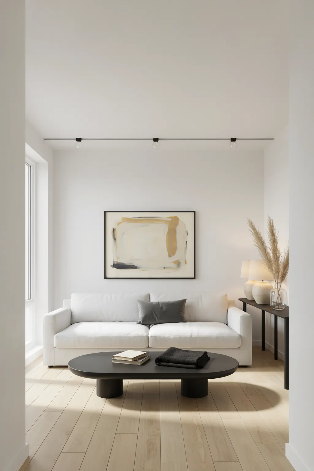 White Room With Modern Black Accents