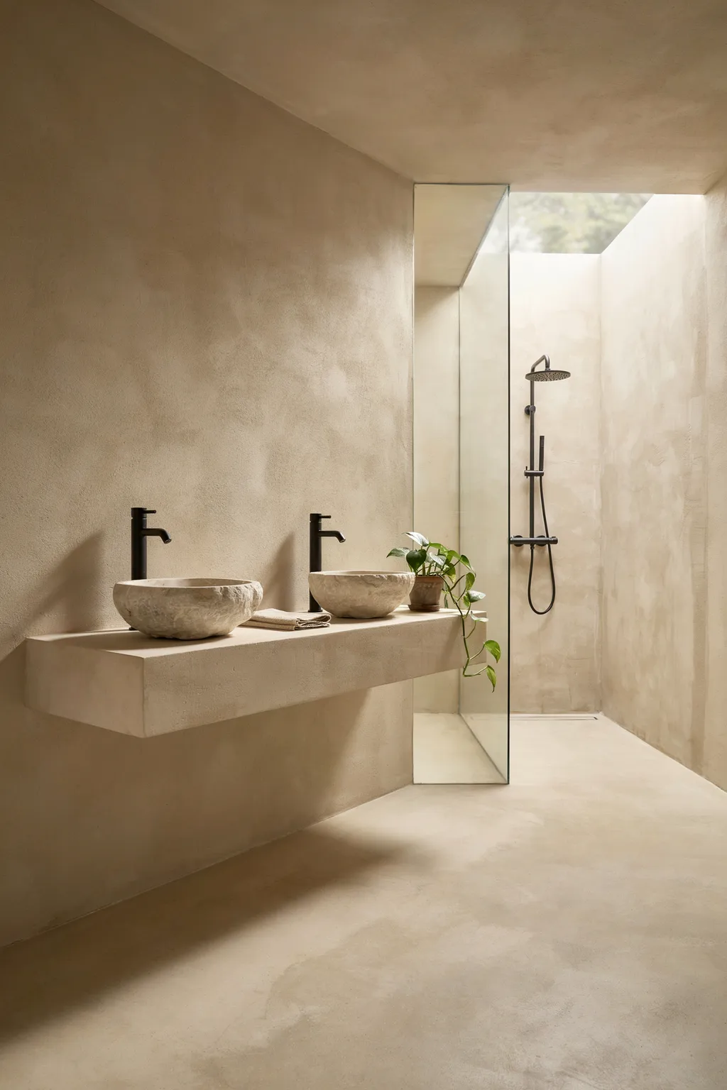 Microcement Bathroom Stone Sinks