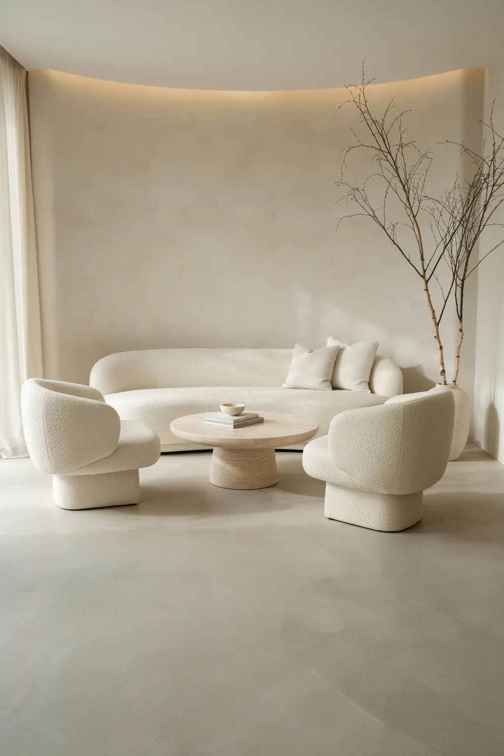 Soften a Room With Curved Boucle