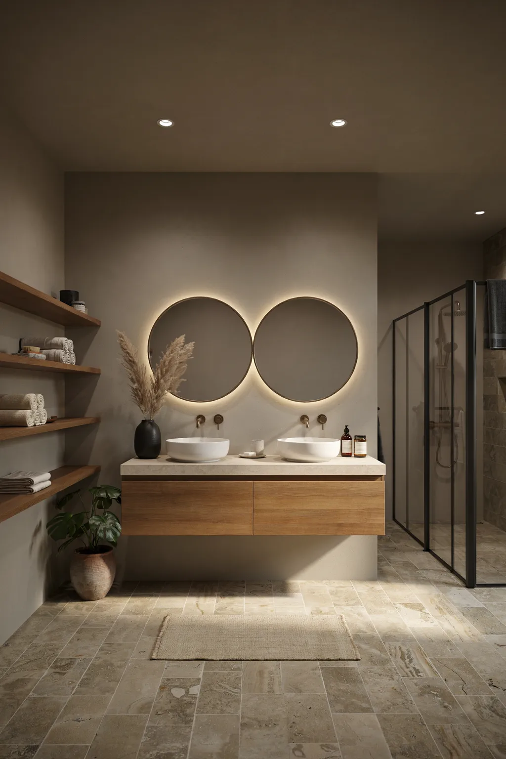 Round Backlit Mirror Spa Bathroom