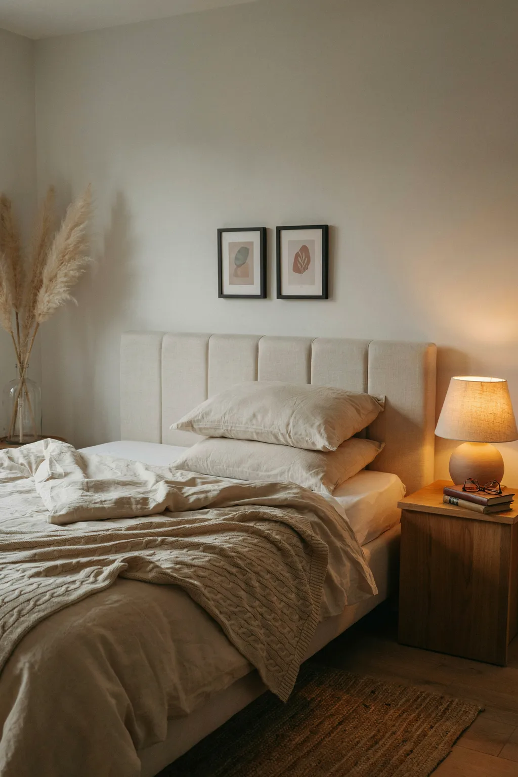 Cozy Layered Lighting for Small Bedrooms