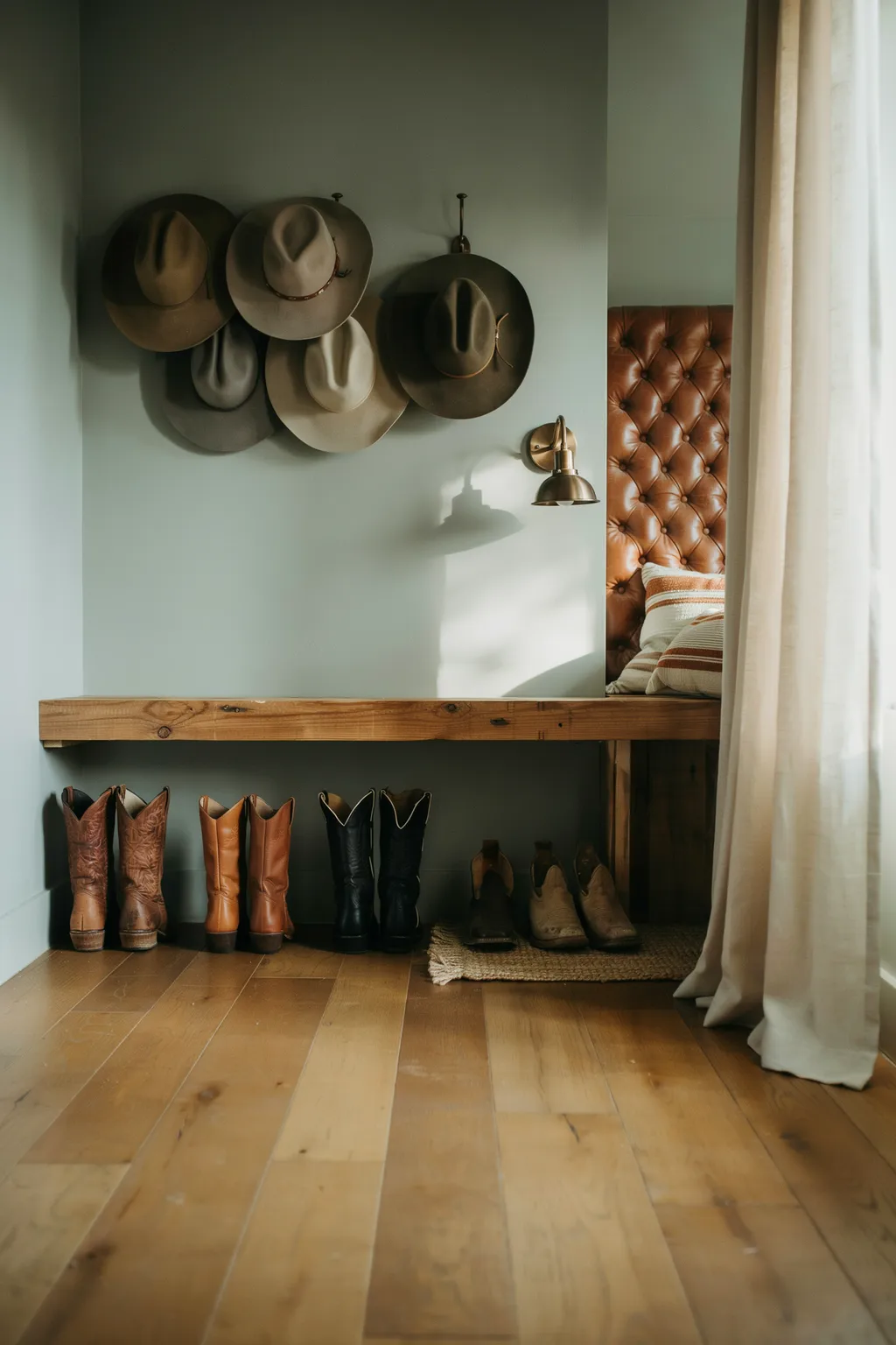 Turn Hats and Boots Into a Feature Wall