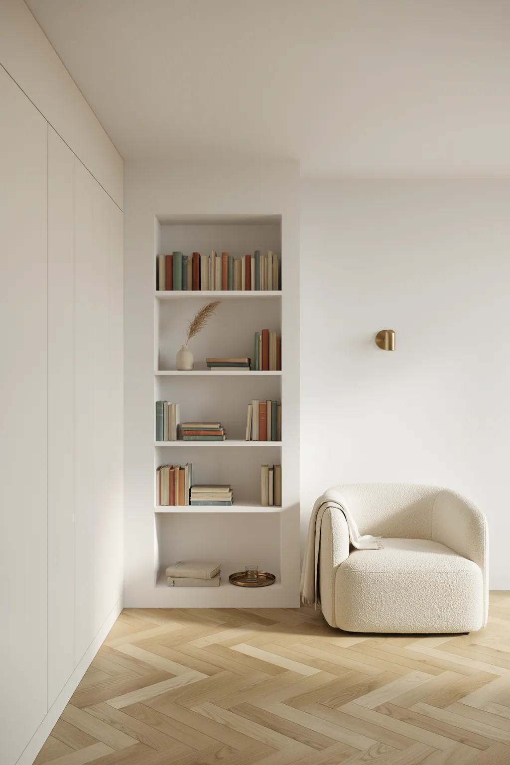 Fit a Bookshelf Into an Alcove Niche