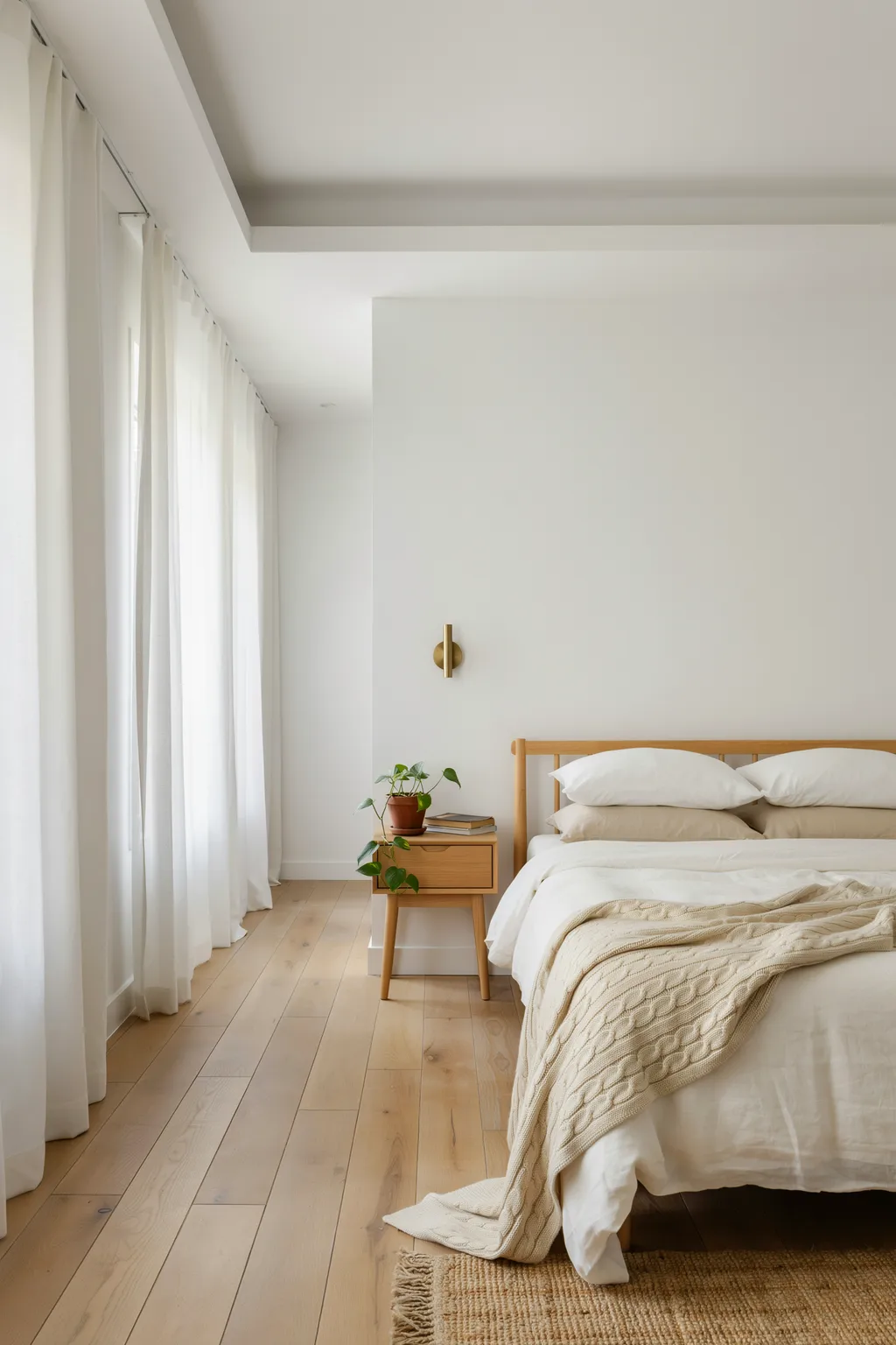 Bright Scandinavian Small Bedroom