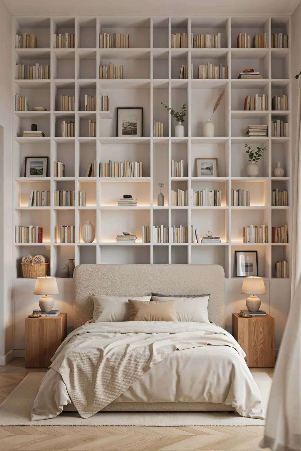 Turn the Whole Bed Wall Into a Library