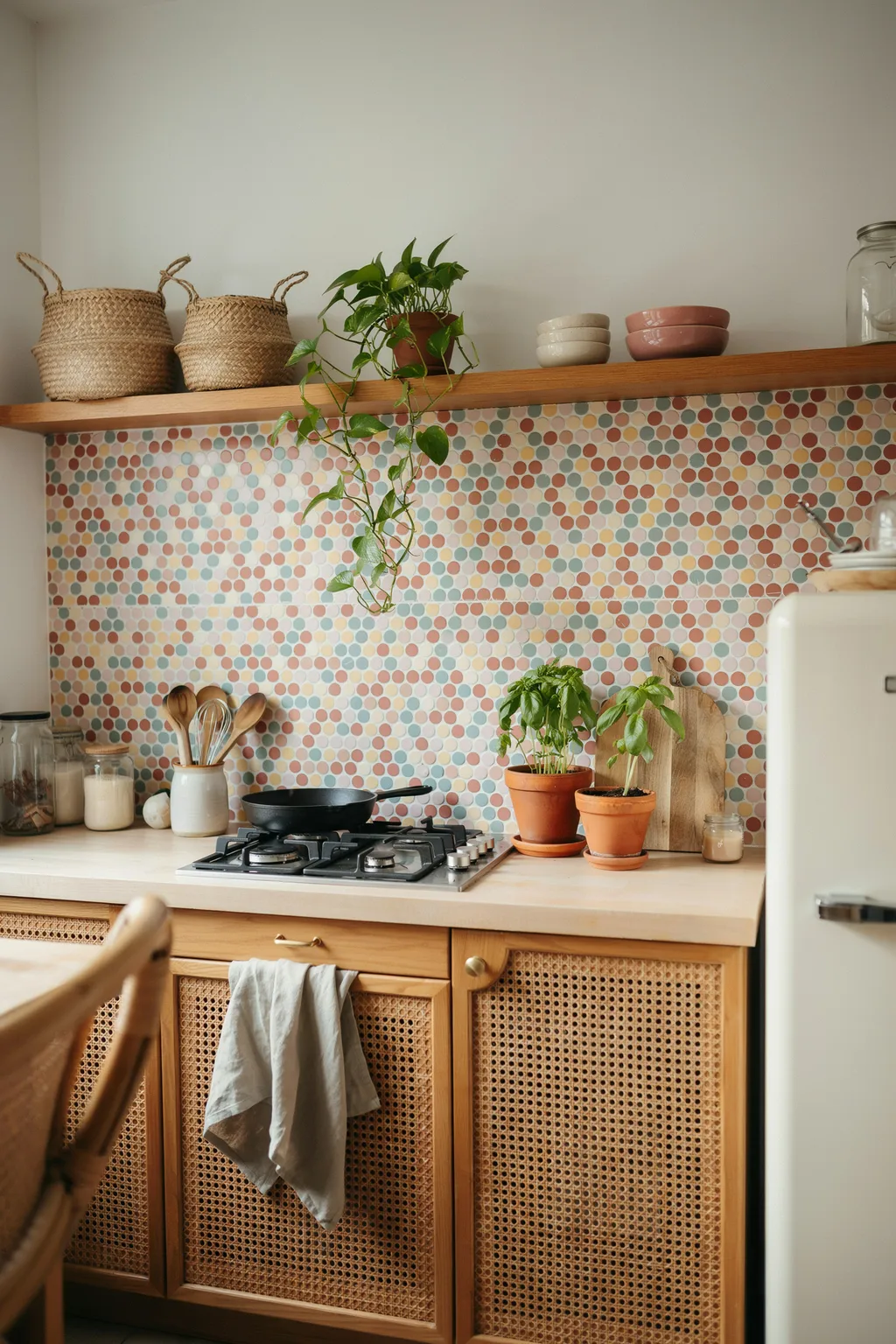 Boho Layers For A Small Kitchen