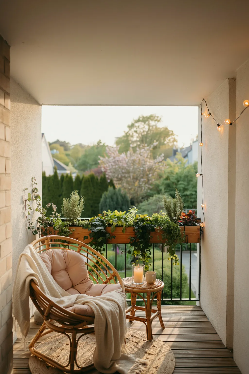 Balcony Egg Chair With A View