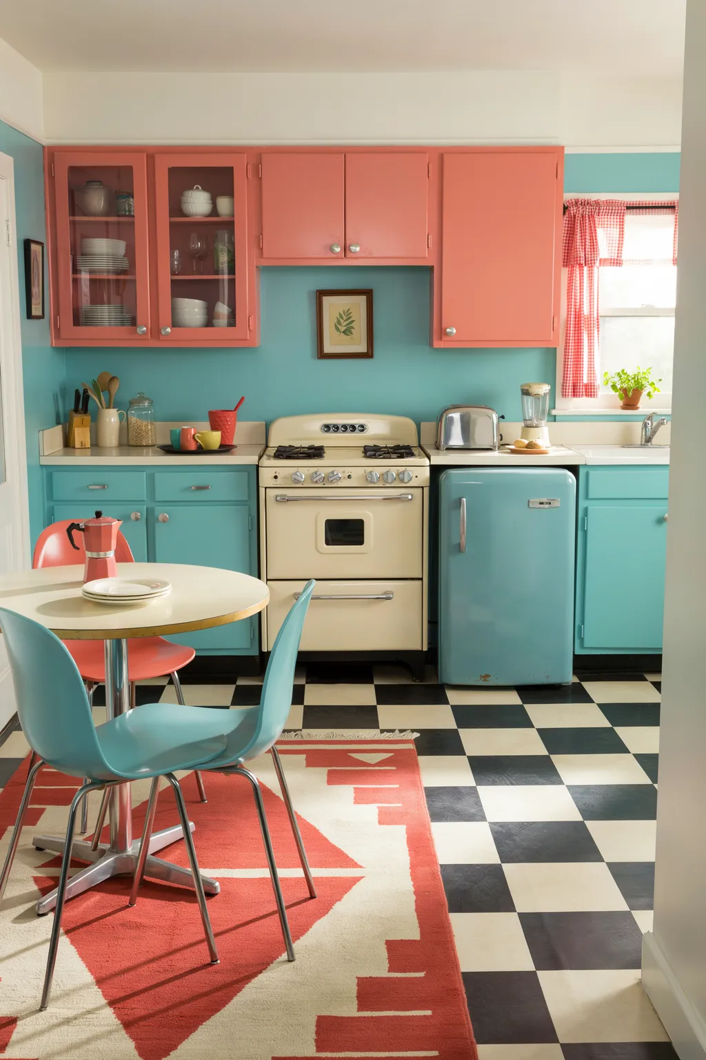 Retro Color That Makes A Tiny Kitchen Sing