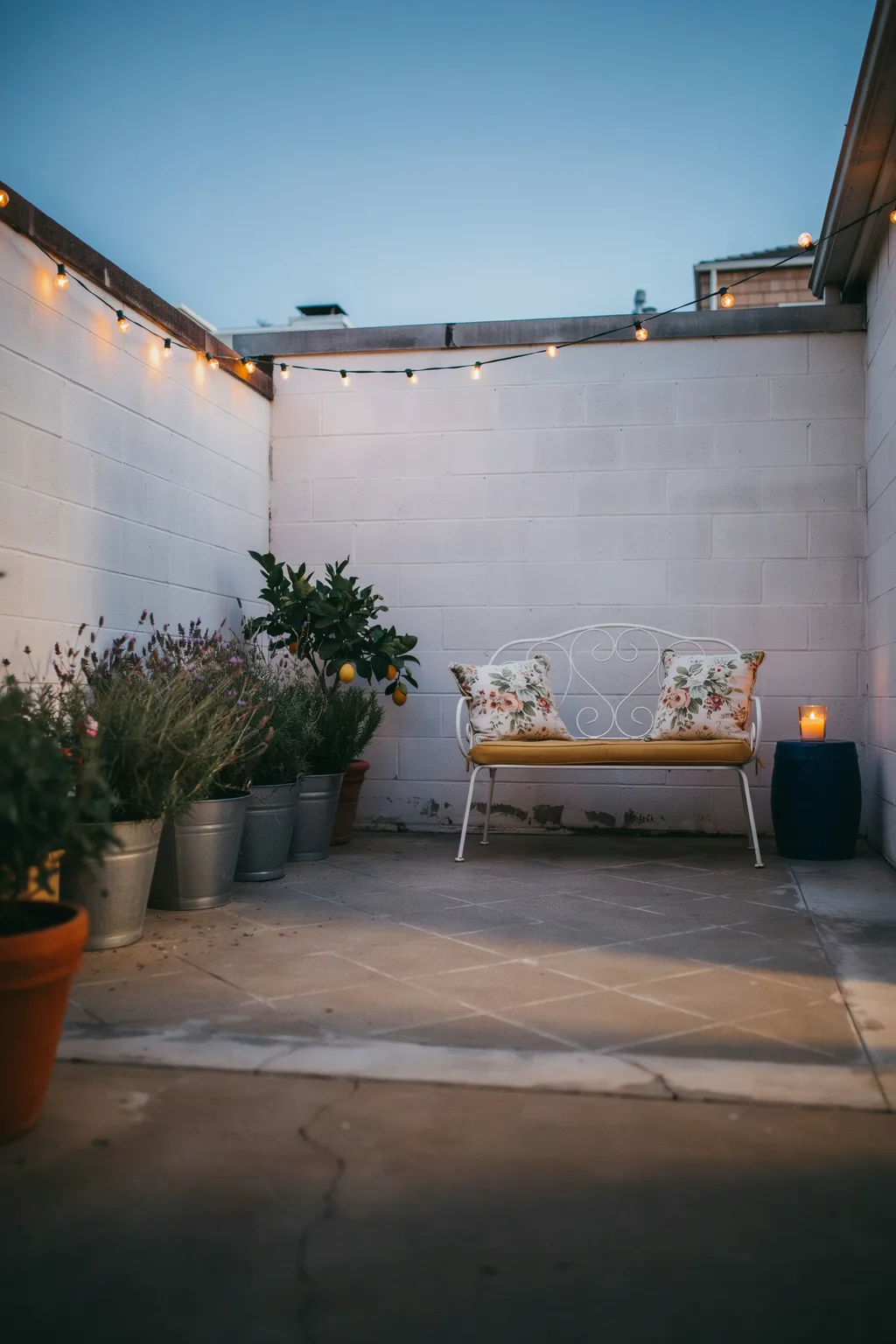 Small Courtyard Lounge That Feels Bigger