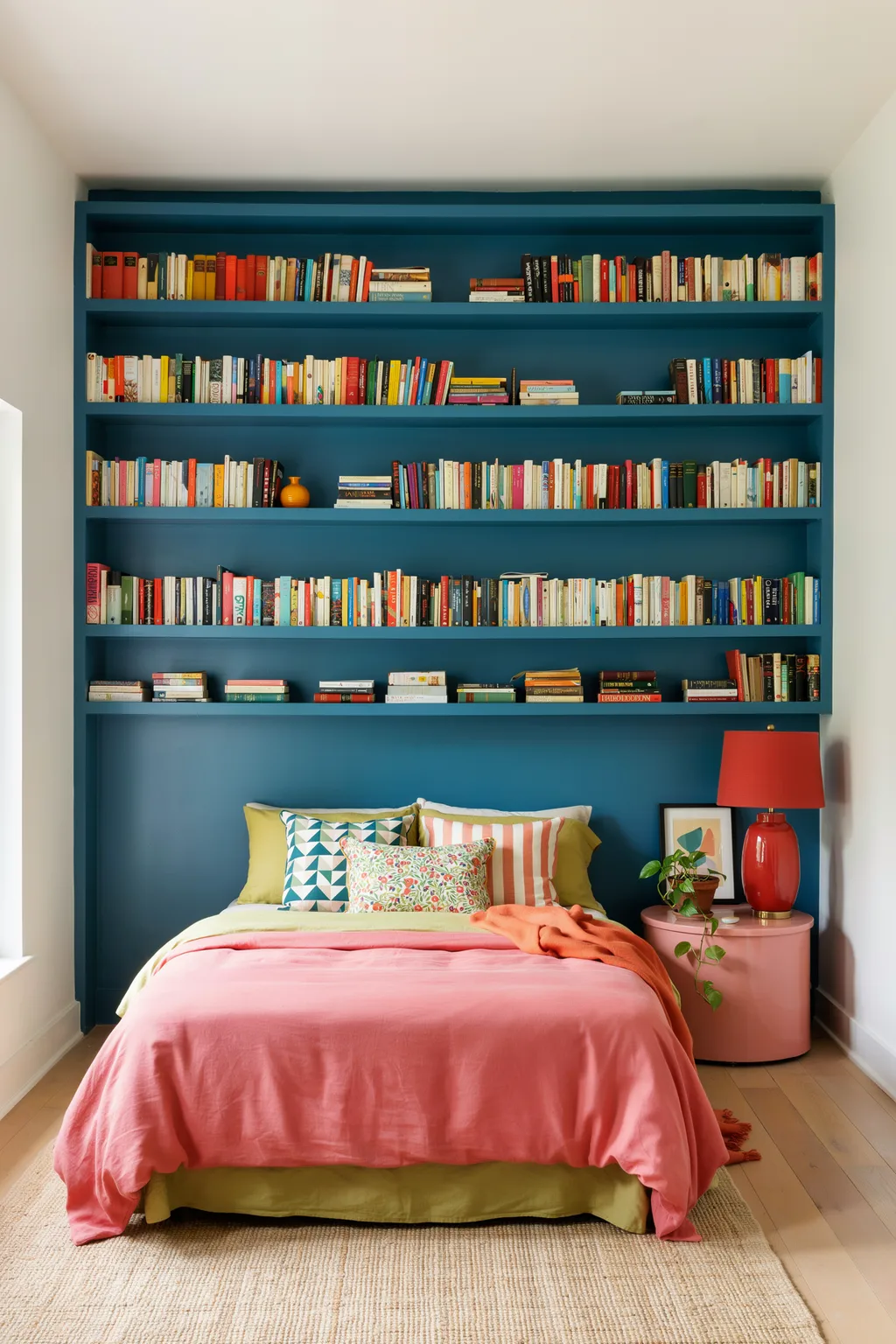 Paint Your Bookshelves a Bold Color