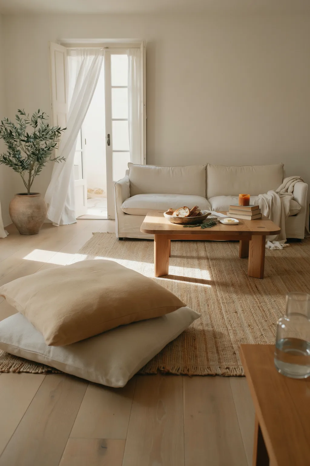 Add Oversized Floor Cushions to Lounge