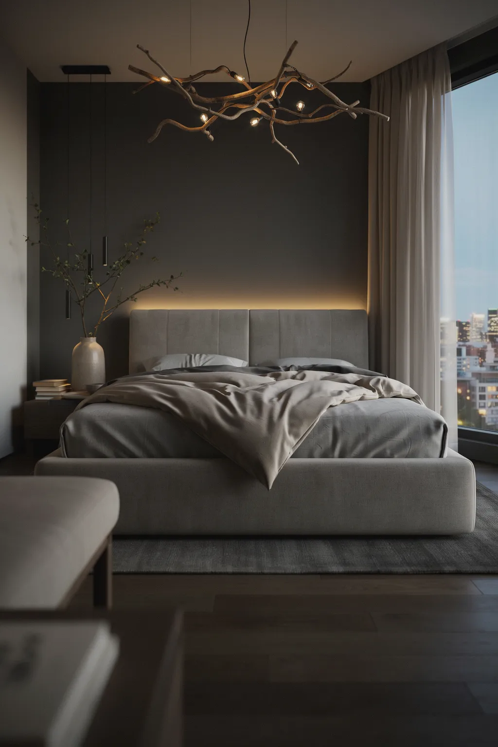 Backlit Headboard Romantic Bedroom Luxury Idea