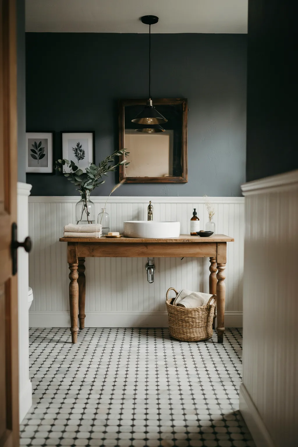 Moody Dark Walls, Console Vanity
