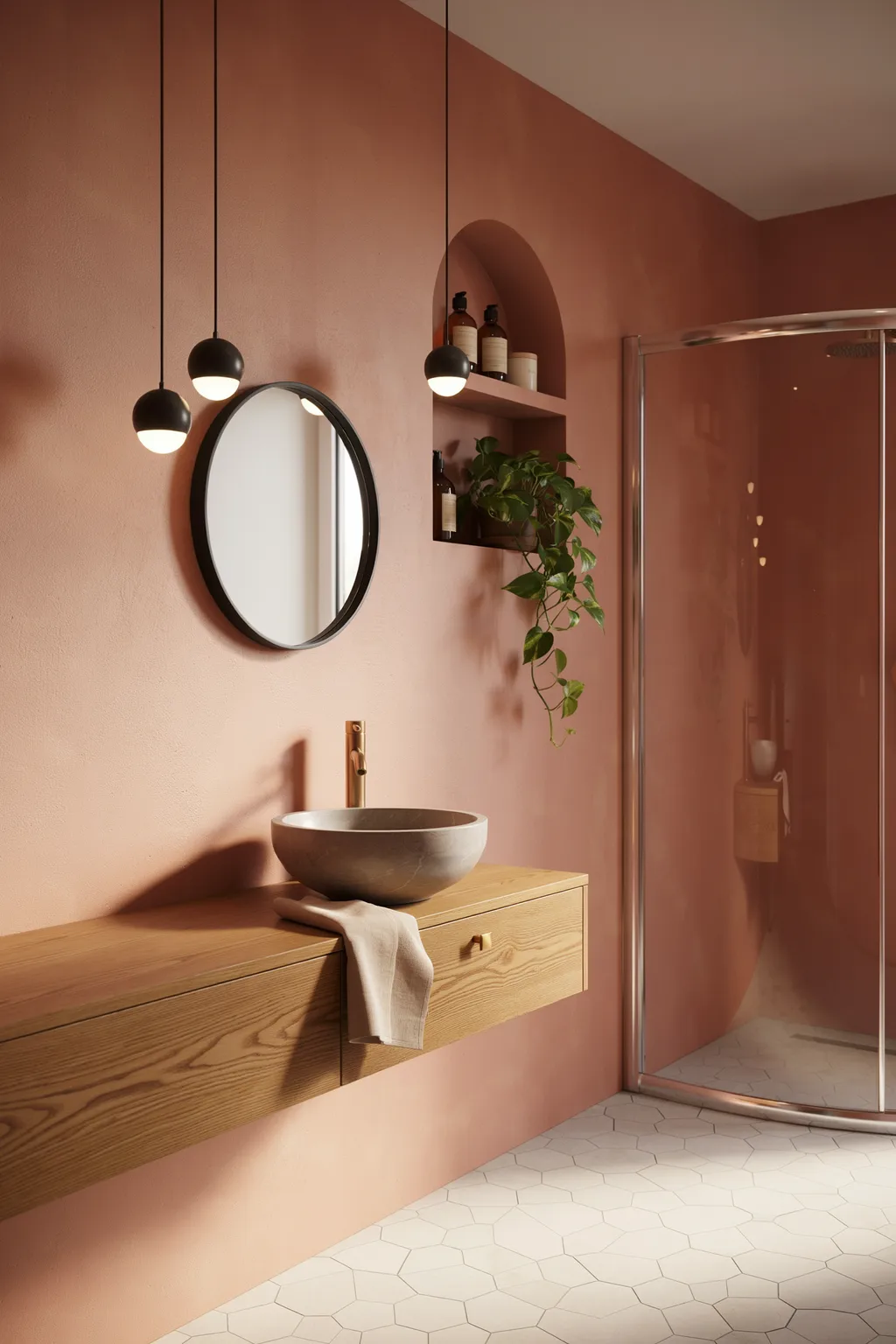 Round Off an Awkward Bathroom Layout