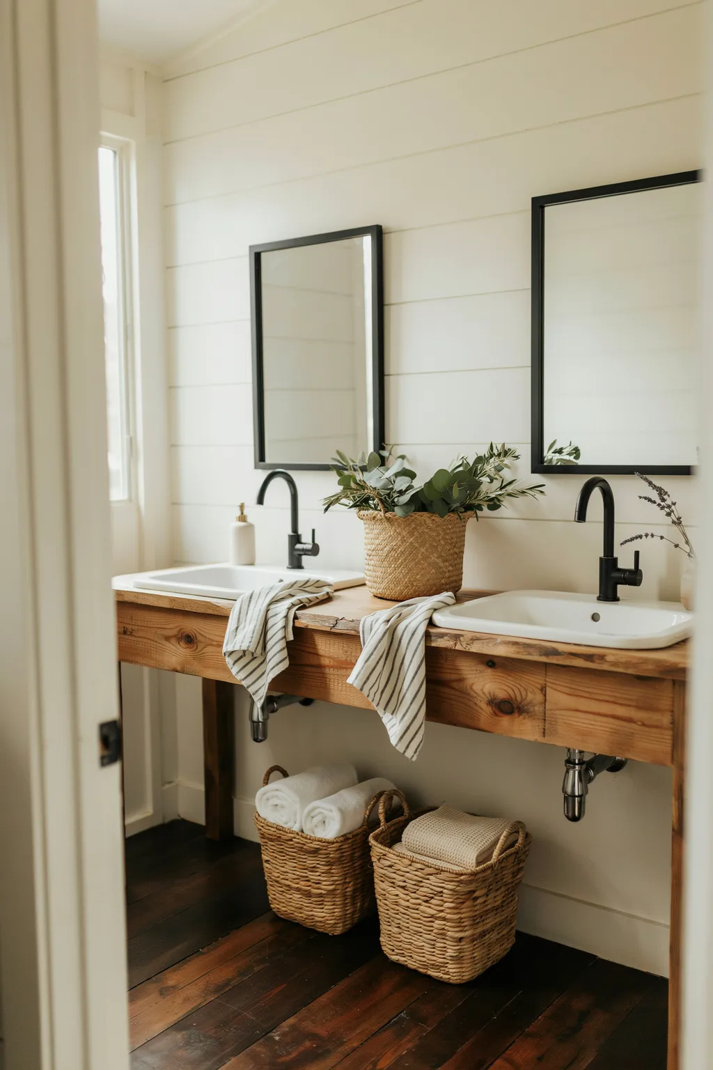 Double Apron Sink Farmhouse Vanity