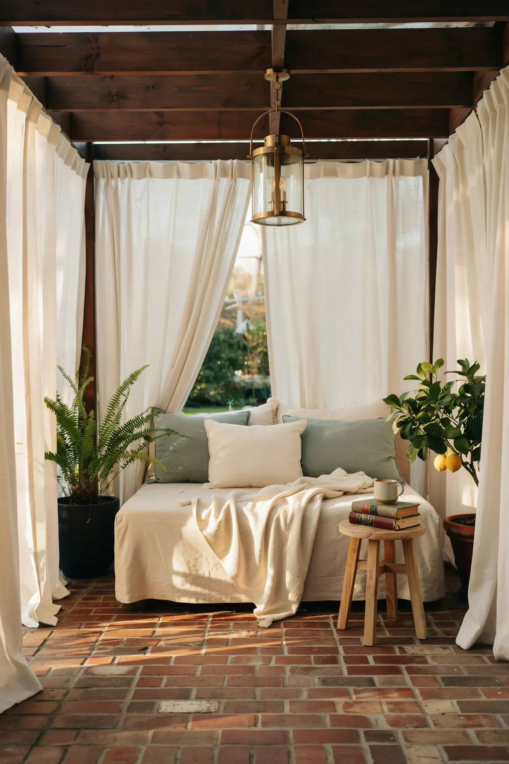 Curtained Daybed for Lazy Afternoons