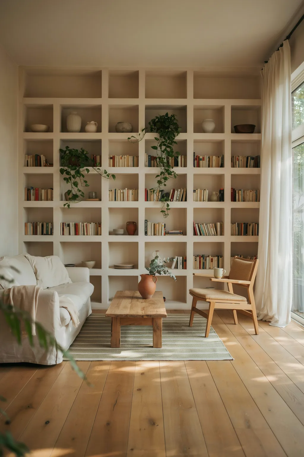Build a Plaster Book-and-Pottery Wall