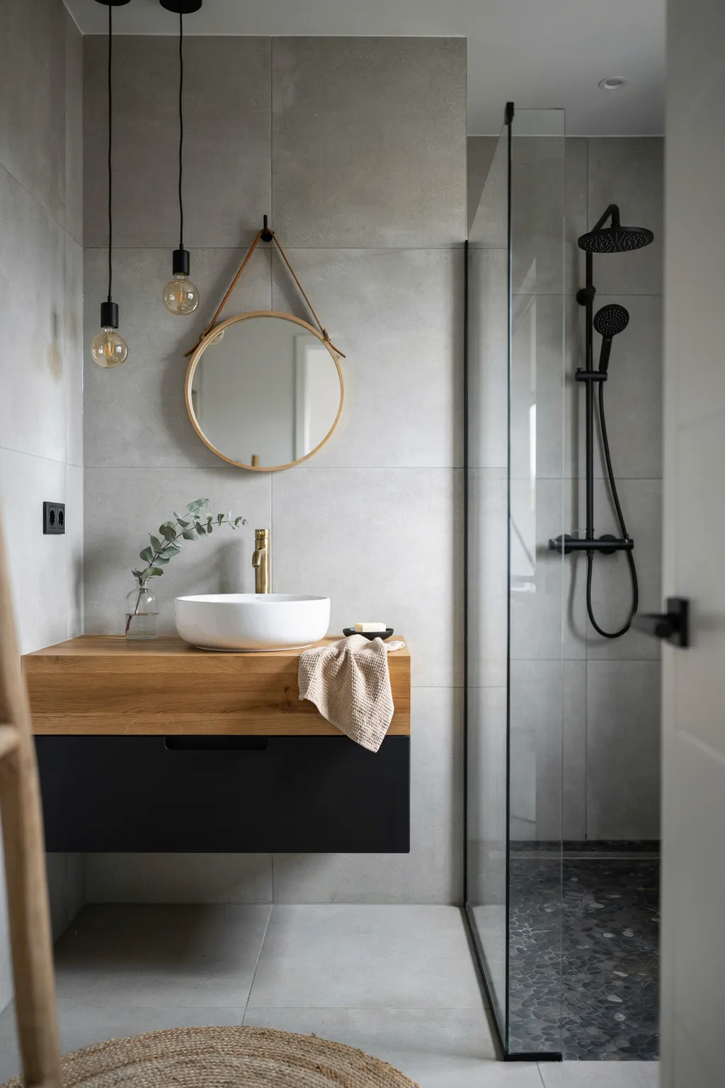 Industrial Two Tone Vanity Bathroom