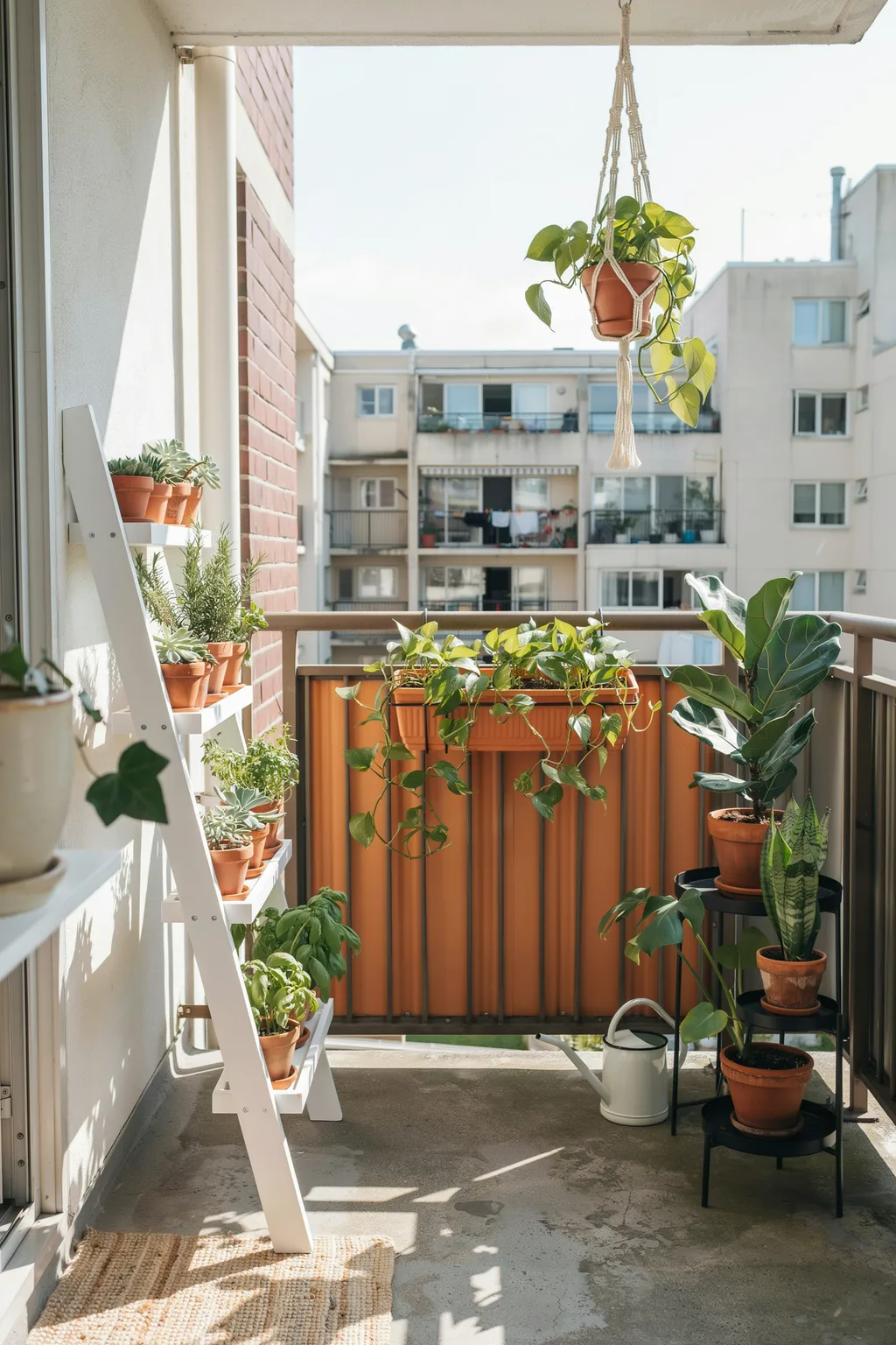 Vertical Plant Display for Small Balconies