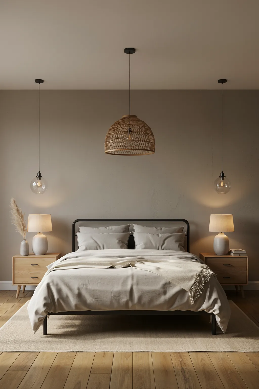 Serene Symmetrical Metal Bed