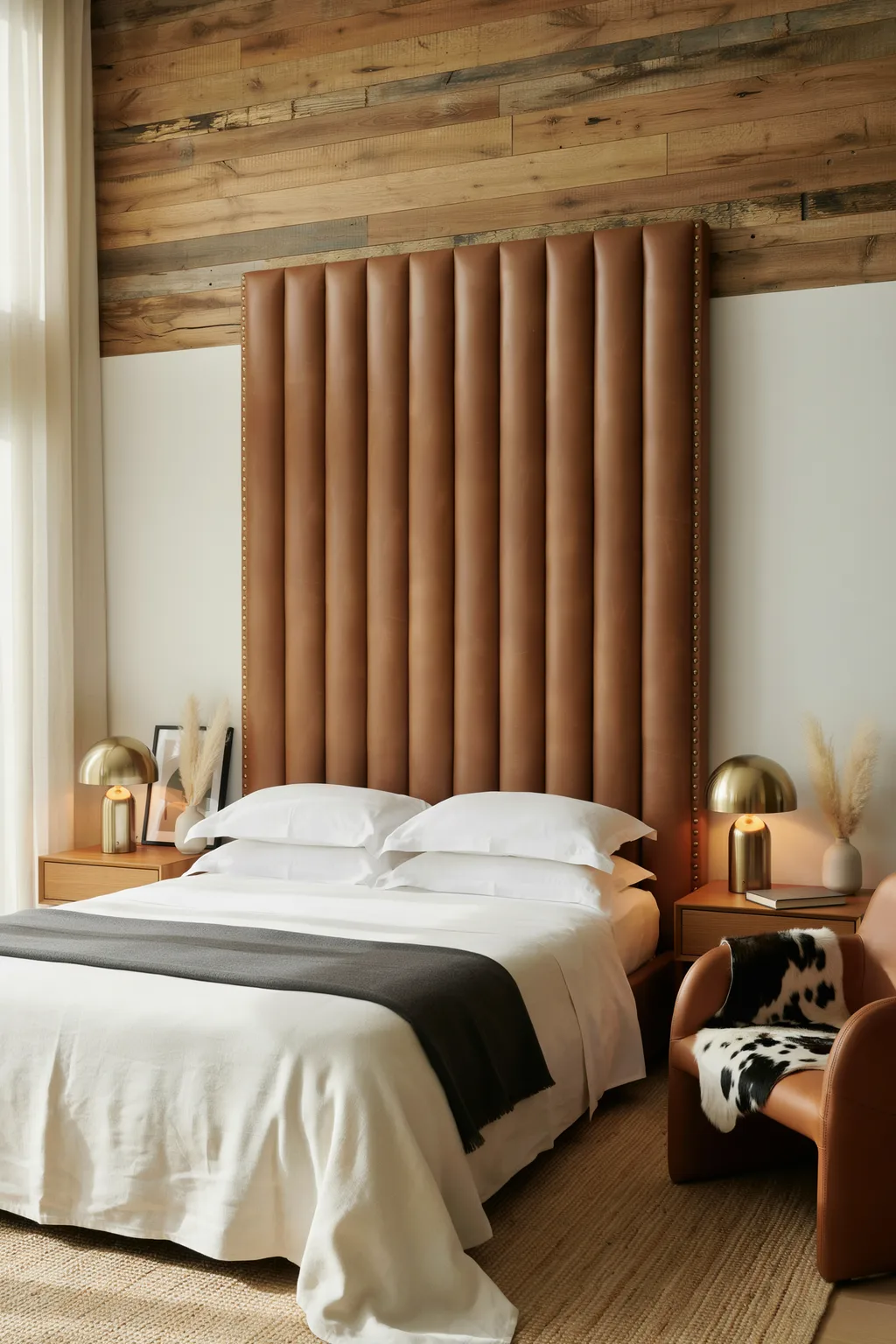 Channel Leather Meets a Wood Accent Wall