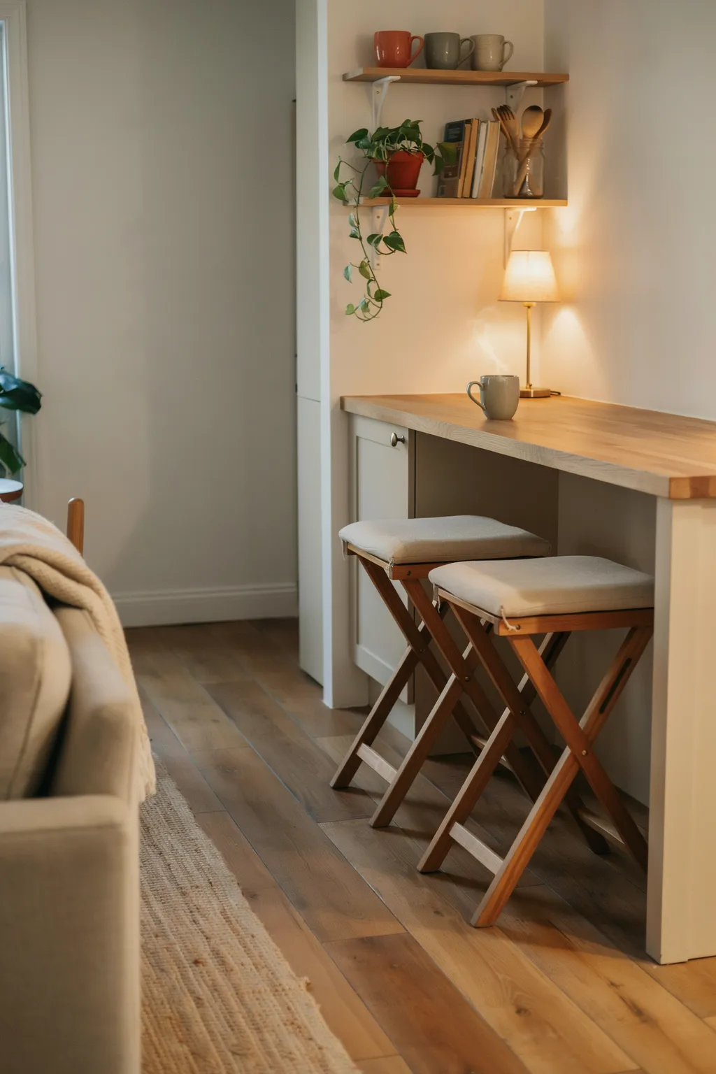 Folding Wood Stools For Small Apartments