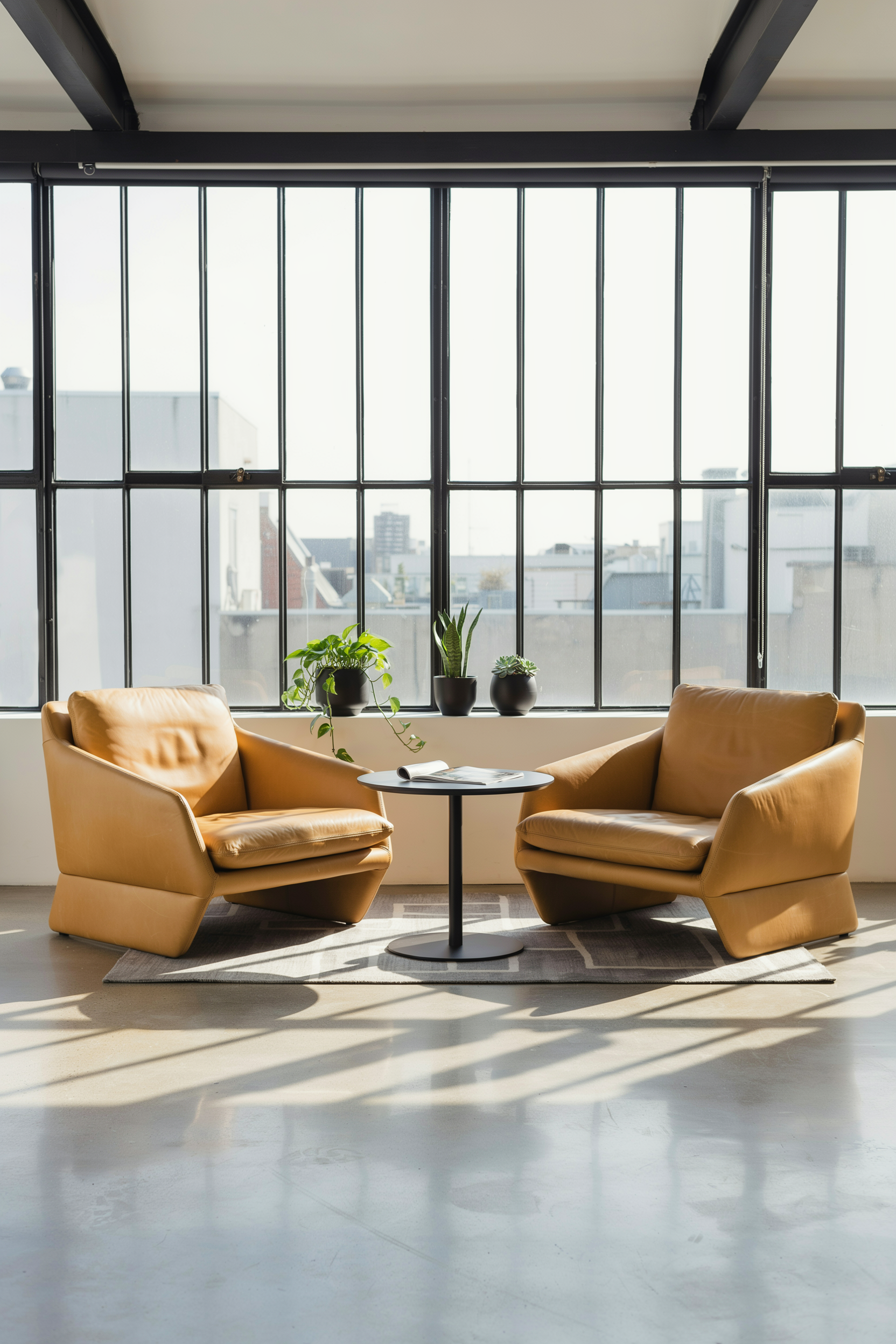 Contemporary Yellow And Black Living Room