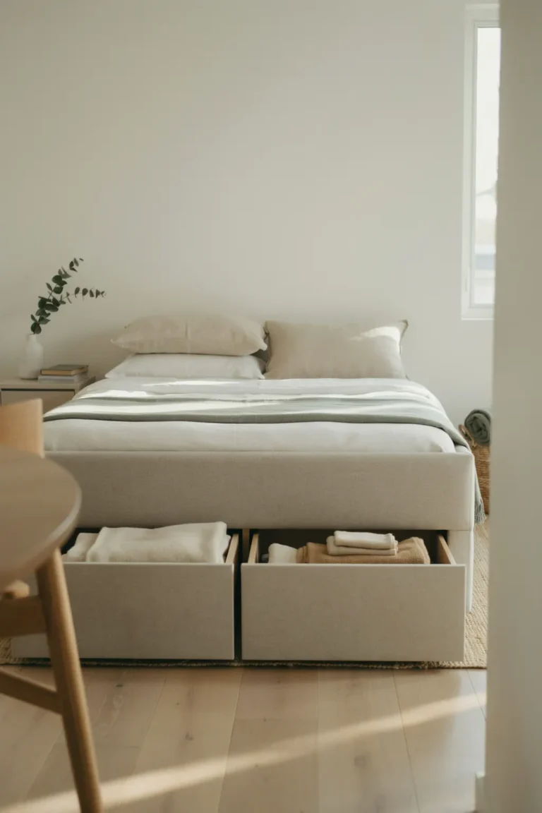 Start With a Bed That Has Drawers Built In